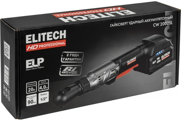 Гайковёрт угловой аккумуляторный Elitech HD CW 2002SL (E2201.057.01)