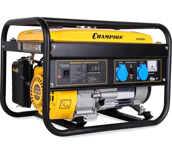 Генератор Champion GG2300 (2,3/2.5кВт OHV 7лс, 15л, 37кг) 
