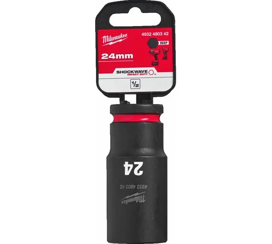 Головка ударная удлиненная Milwaukee ShW 24 мм, 1/2&amp;quot; 