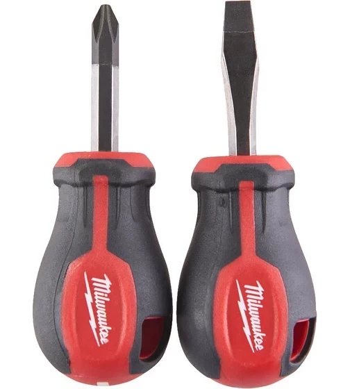 Набор коротких магнитных отверток Milwaukee трехгранная рукоятка, 2 шт 