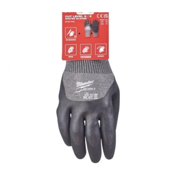 Перчатки Milwaukee с уровнем сопротивления порезам 5, зимние, размер XL/10 