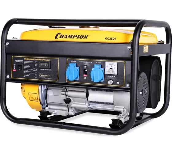 Генератор Champion GG2801 (2,8/3,0 кВт OHV 7лс 15л 39 кг) 