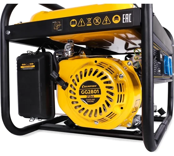 Генератор Champion GG2801 (2,8/3,0 кВт OHV 7лс 15л 39 кг) 