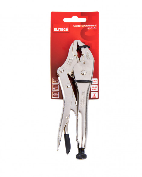 Клещи зажимные Elitech 520101, 254 мм, CRMo