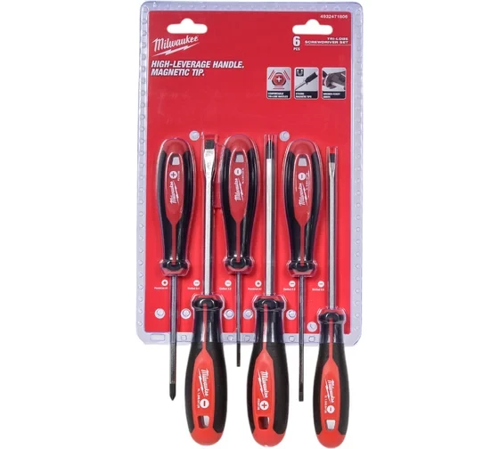 Набор магнитных отверток № 1 Milwaukee трехгранная рукоятка, 6 шт