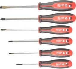 Набор магнитных отверток № 2 Milwaukee трехгранная рукоятка, 6 шт