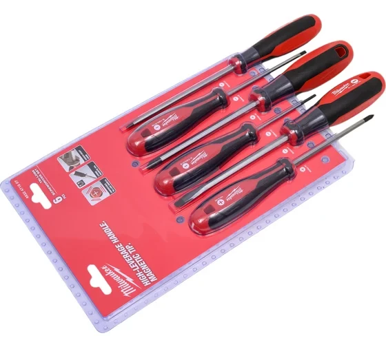 Набор магнитных отверток № 2 Milwaukee трехгранная рукоятка, 6 шт