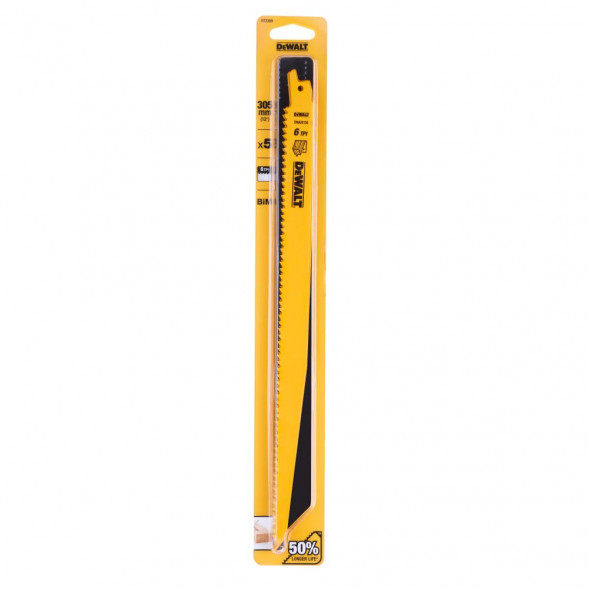 Пилки для ножовок DEWALT DT2350 (305 мм; 3.6-5.1 мм; BIM), 5 шт. (DT2350-QZ)