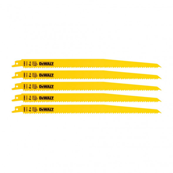 Пилки для ножовок DEWALT DT2350 (305 мм; 3.6-5.1 мм; BIM), 5 шт. (DT2350-QZ)