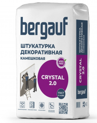  Штукатурка декоративная Bergauf Crystal 2.0, камешковая, зерно 2 мм, 25 кг